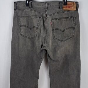 Levi's 501 button fly straight leg black light wash faded casul  jeans 38/32